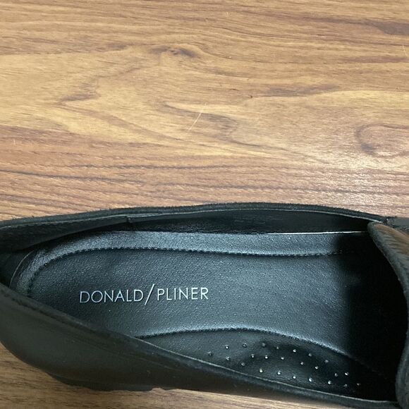 Donald Pliner Rowin Woman’s Black Loafer with Leopard Print Patent Insert. Sz 10 - Picture 5 of 9